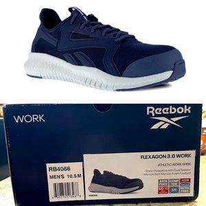 Reebok FLEXAGON 3.0 WORK - RB4066
Men's Athletic Work Shoe - Navy and Grey 10.5